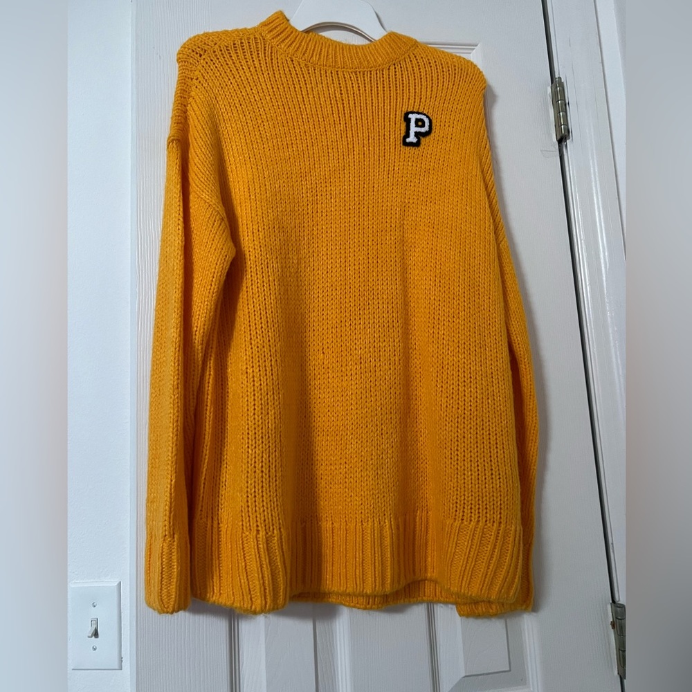 COPY - PINK yellow knit sweater